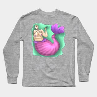 Curvy Mermaid Long Sleeve T-Shirt